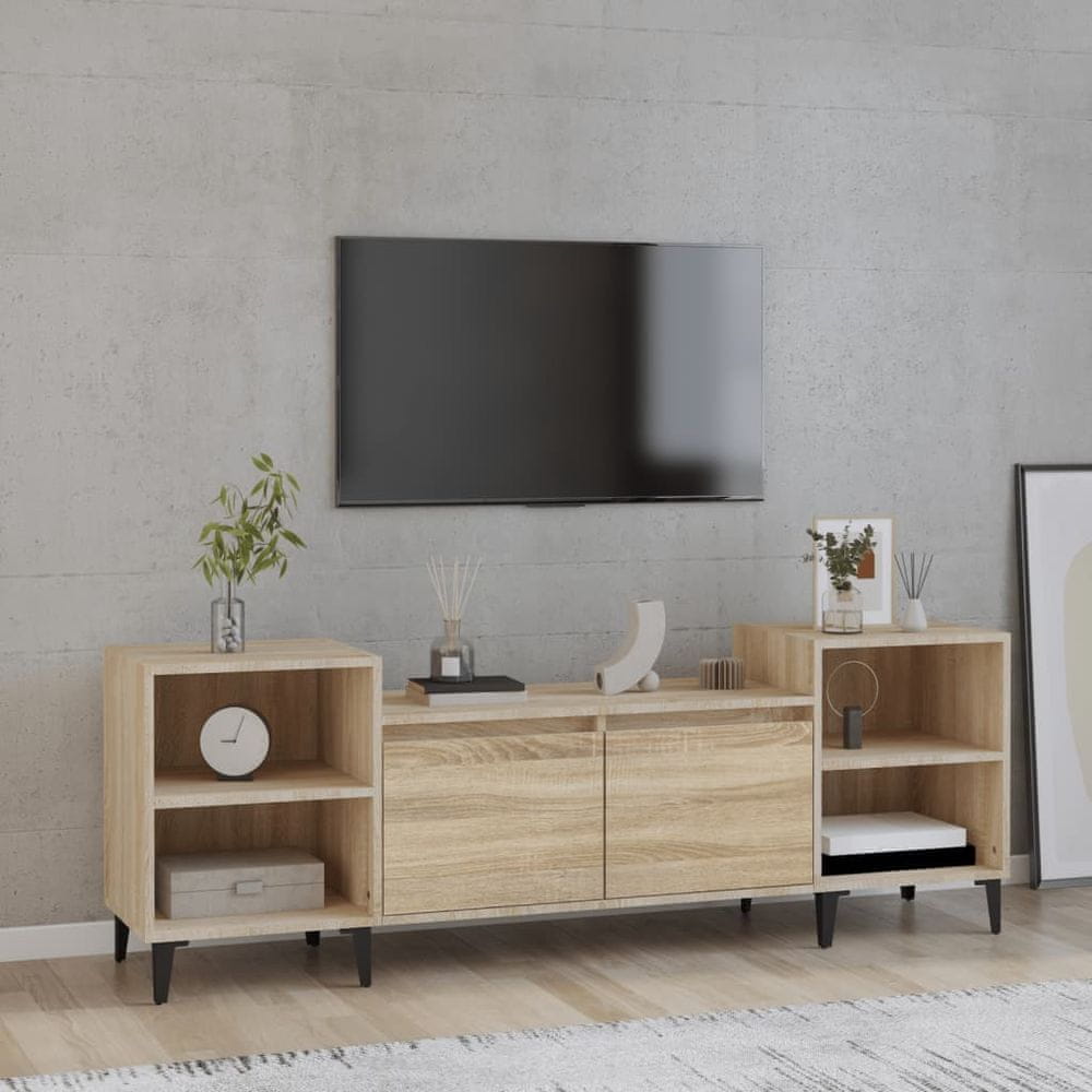 Vidaxl TV skrinka dub sonoma 160x35x55 cm spracované drevo